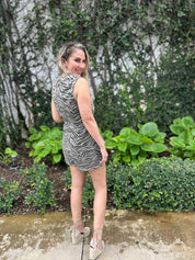 Zebra Denim Vest & Short Set