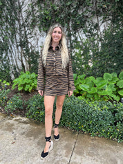 Leopard Print Suede Set