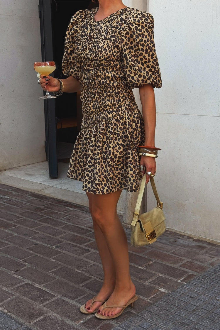 Leopard Mini Nara Dress
