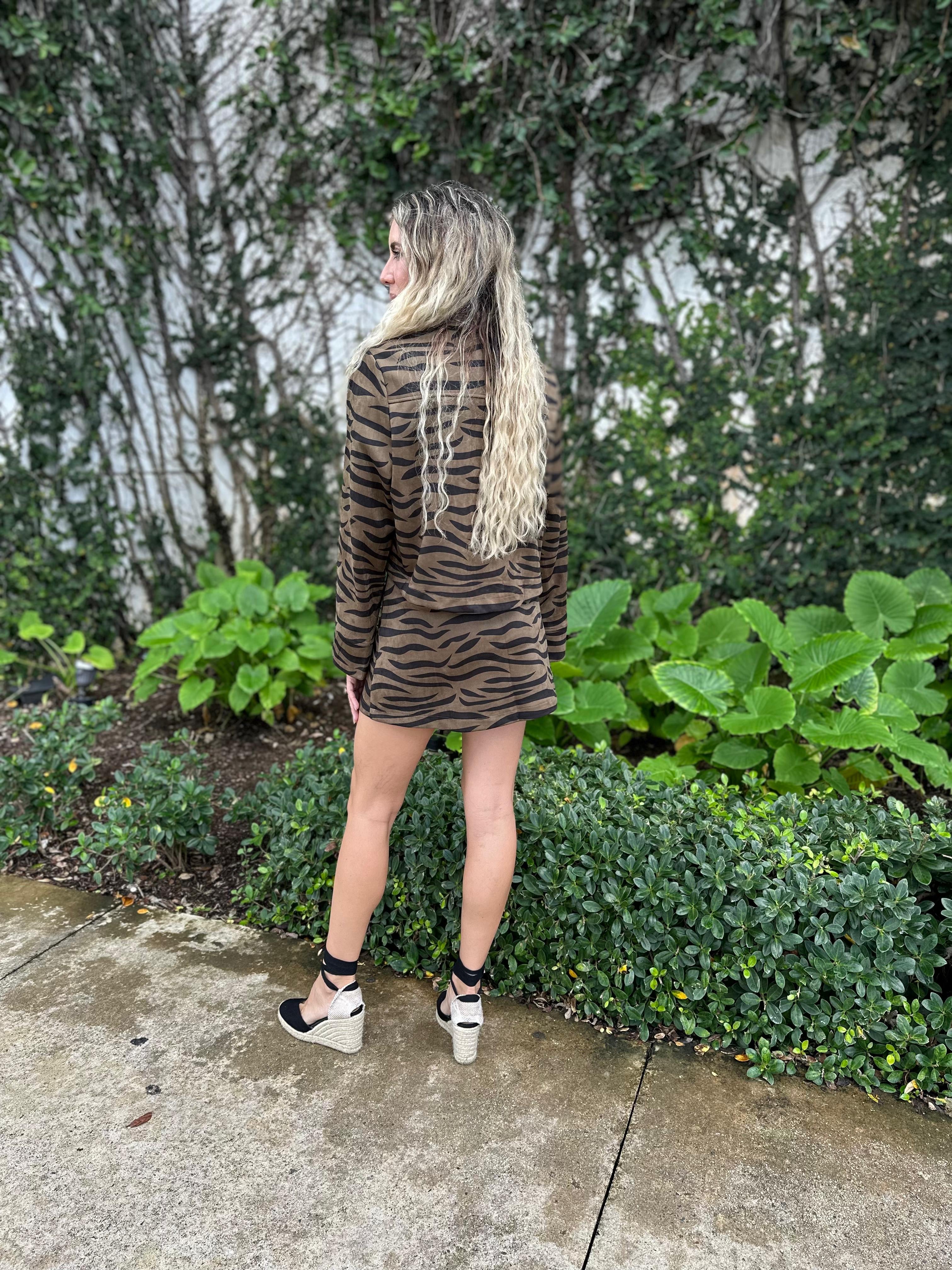 Leopard Print Suede Set