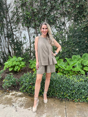 Stitch Sleeveless Top & Pant Set