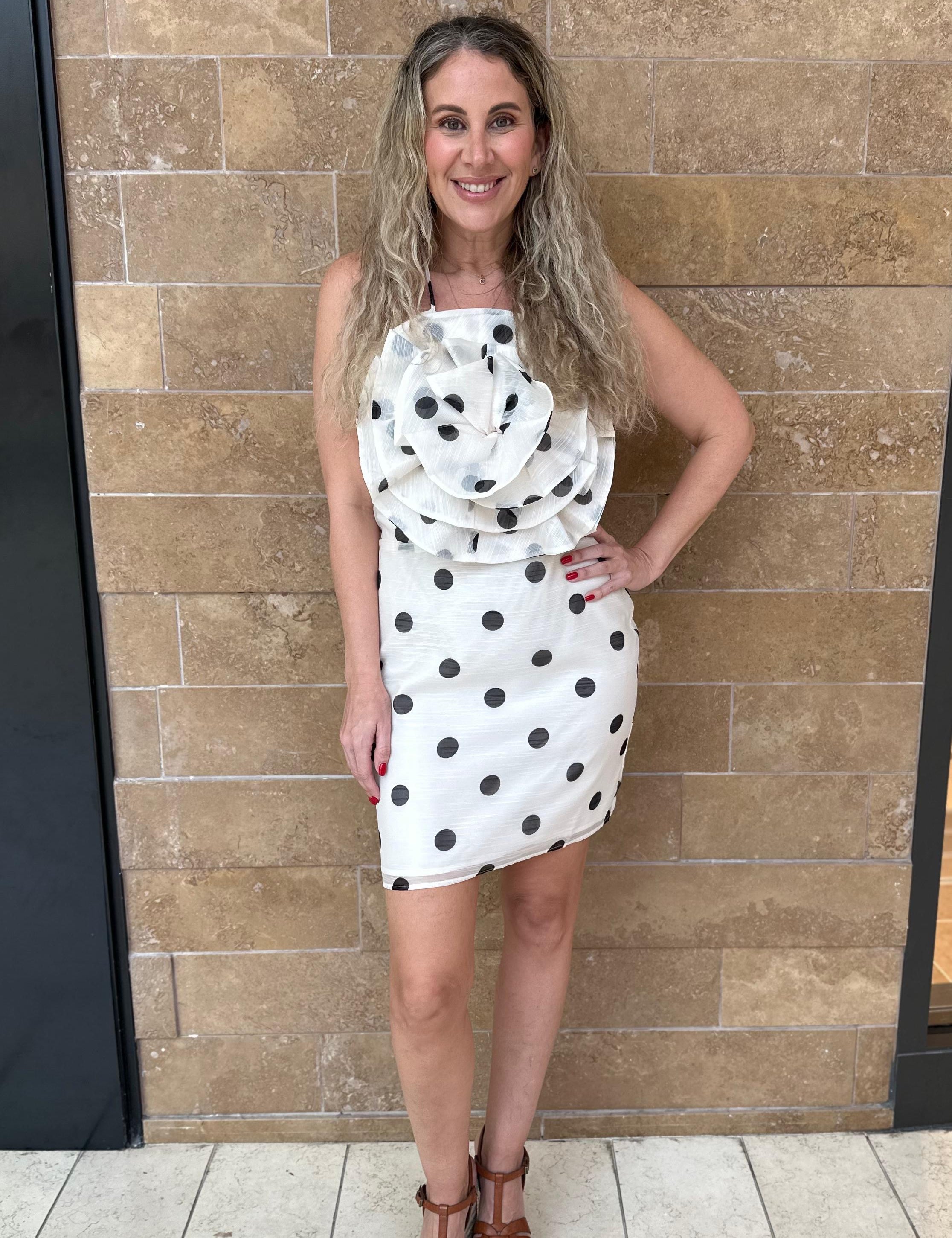 Polka Dot Floral Mini Dress