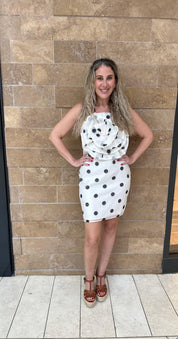 Polka Dot Floral Mini Dress