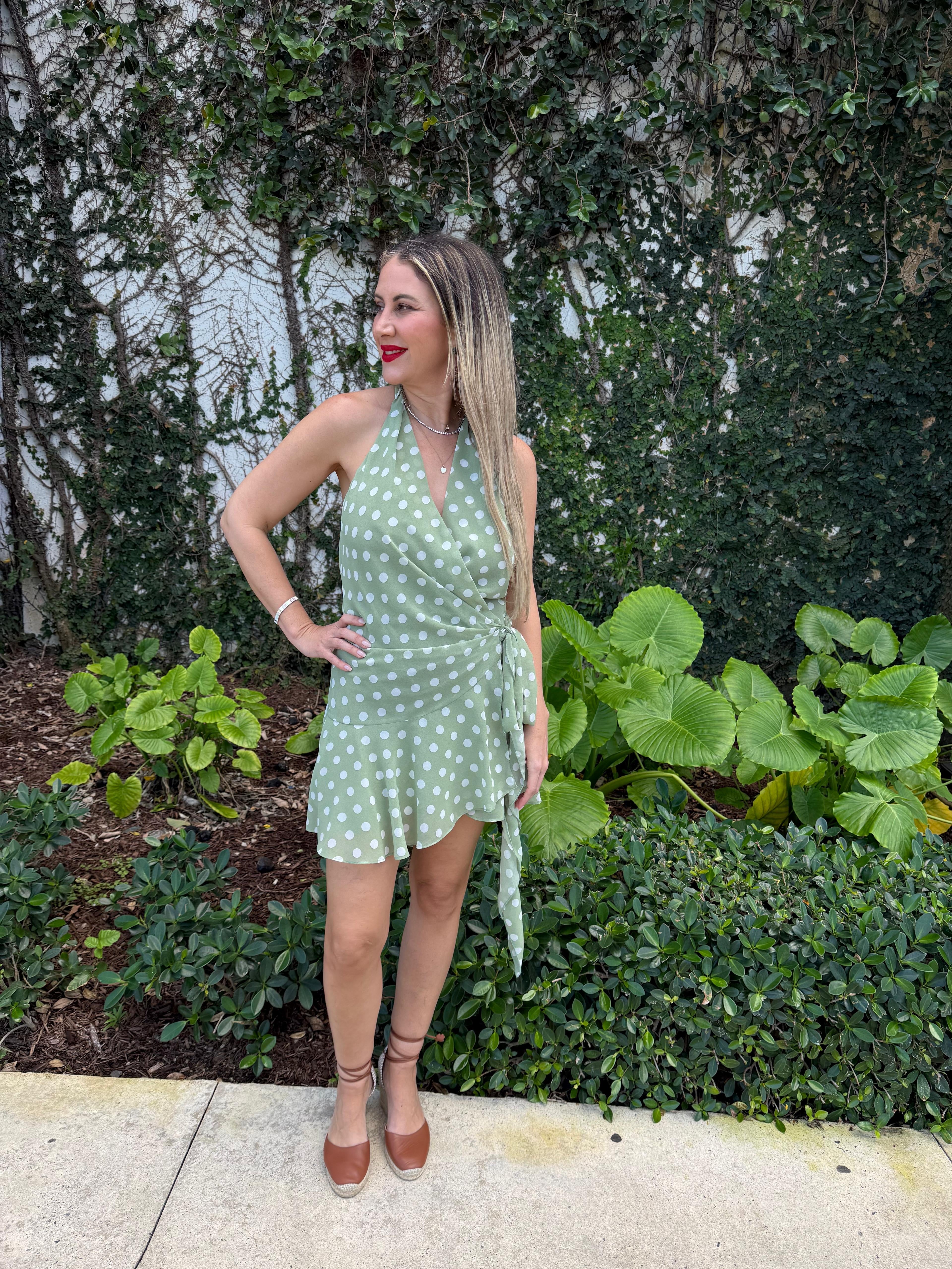 Polka Dot Wrap Dress