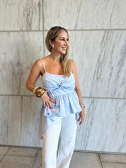 Twist Ruffle Tank Top