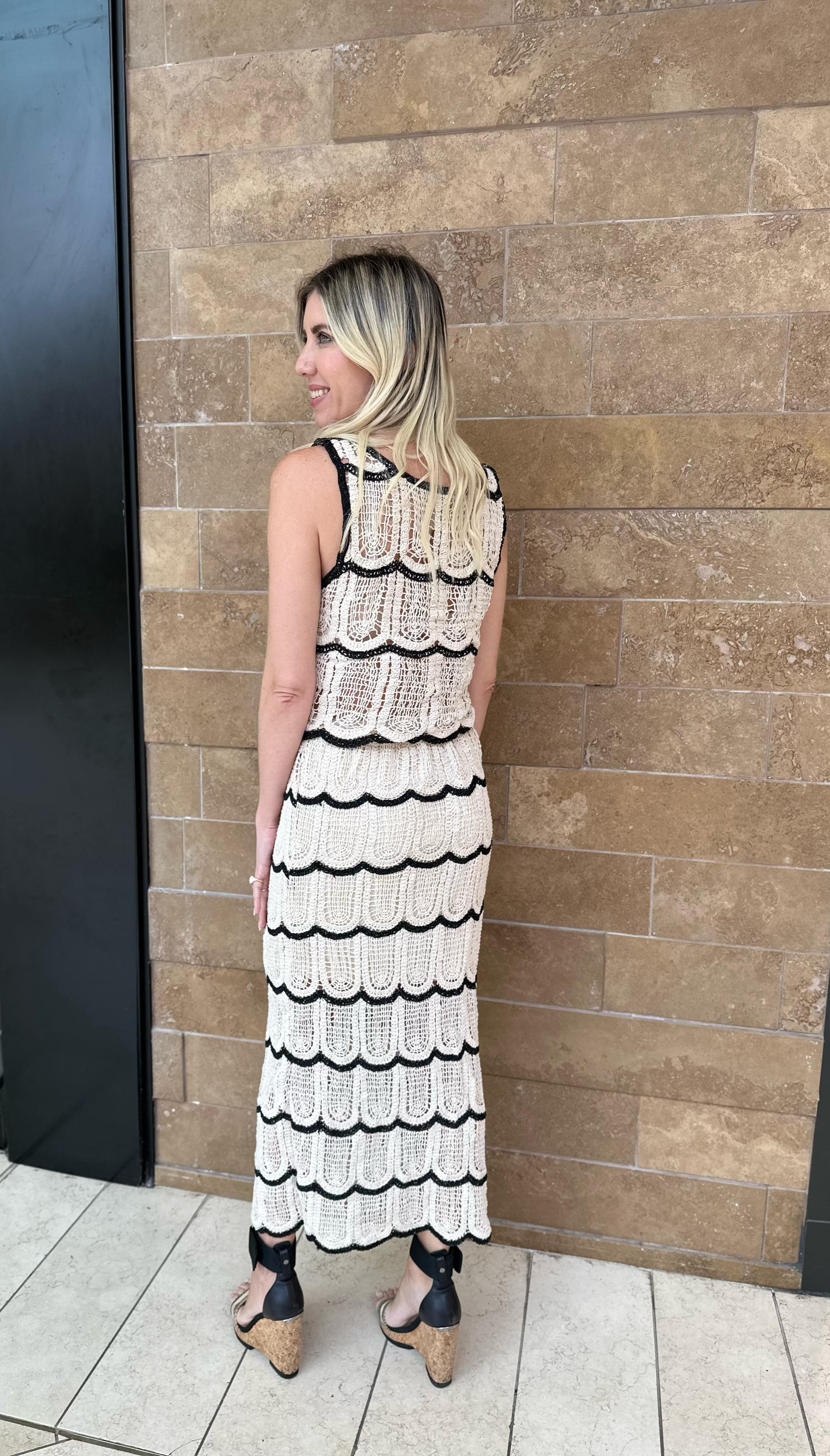 Crochet Crop Top & Skirt