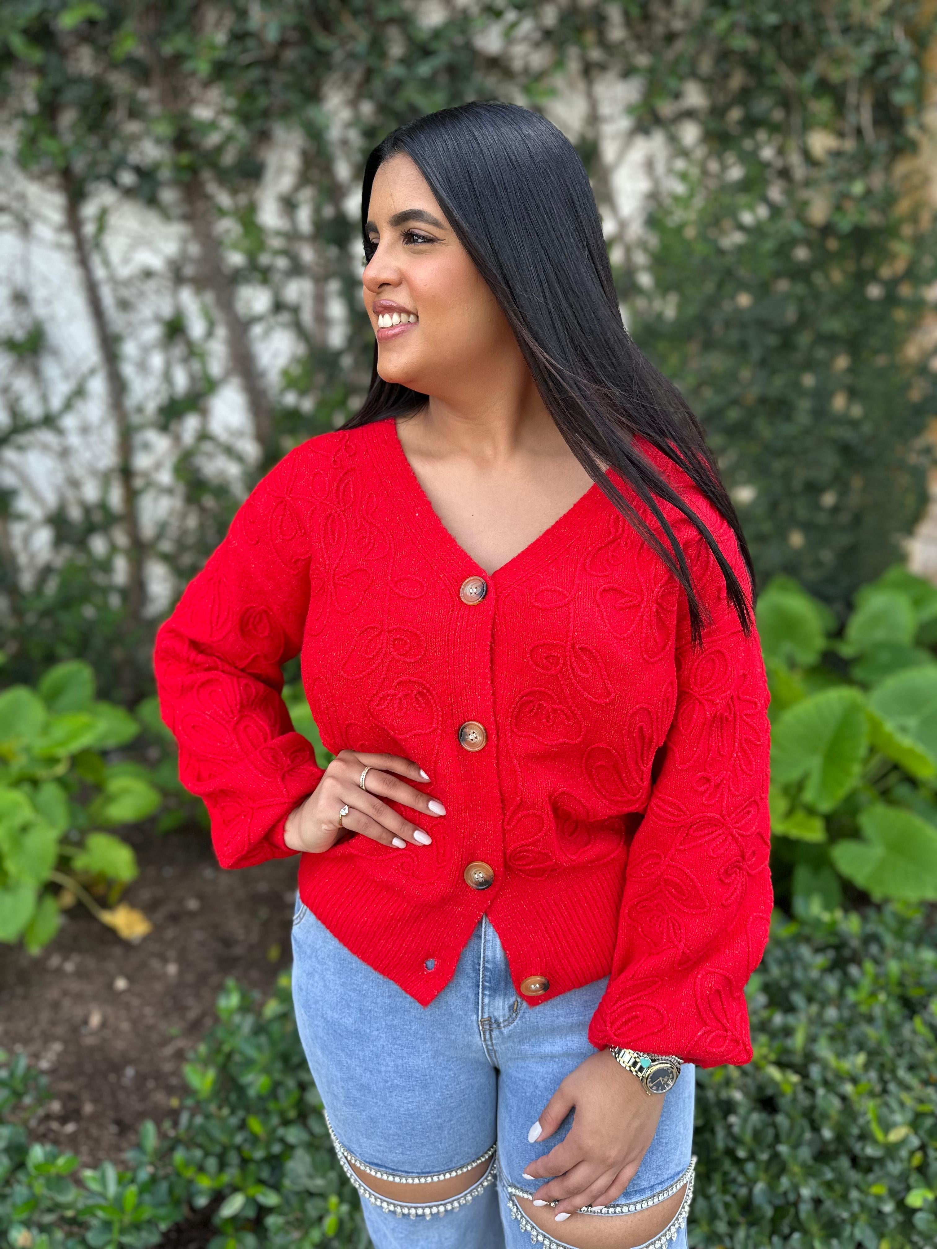 Floral Knit Cardigan