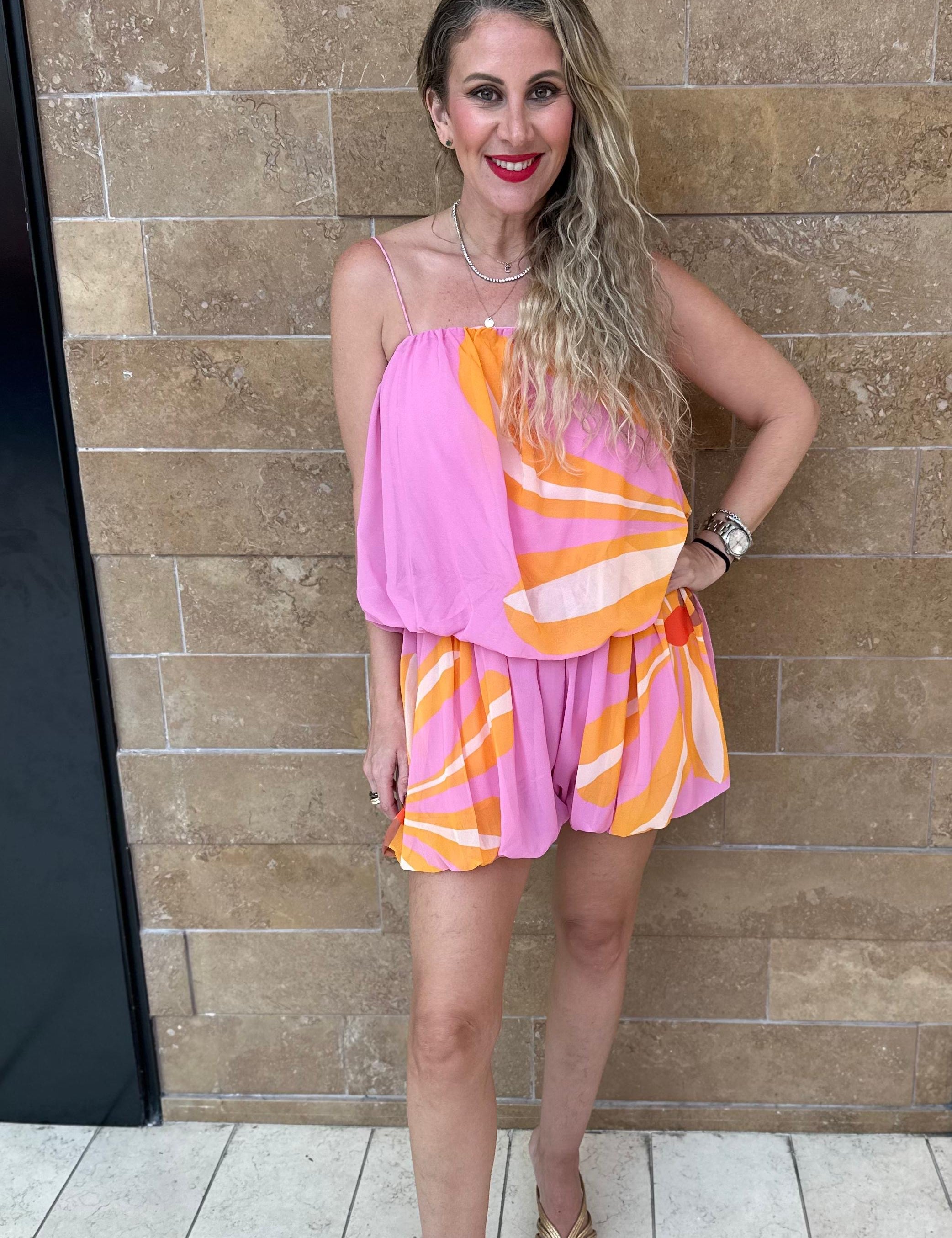 Thin Straps Bubble Romper