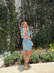 Satin Flare Mini Dress
