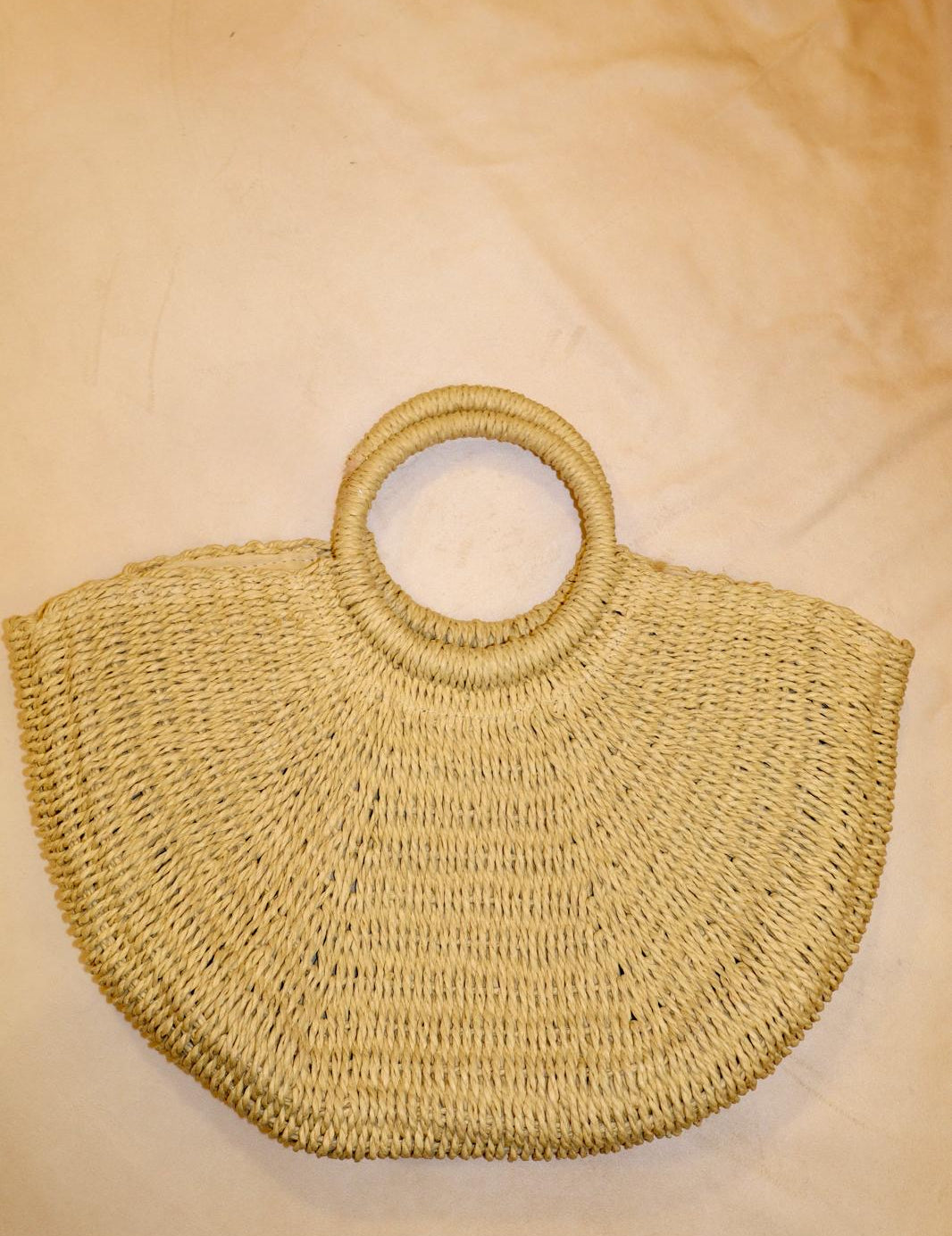 Rattan Circle Handle Handbag