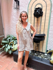 Oversized Collar Detail Romper