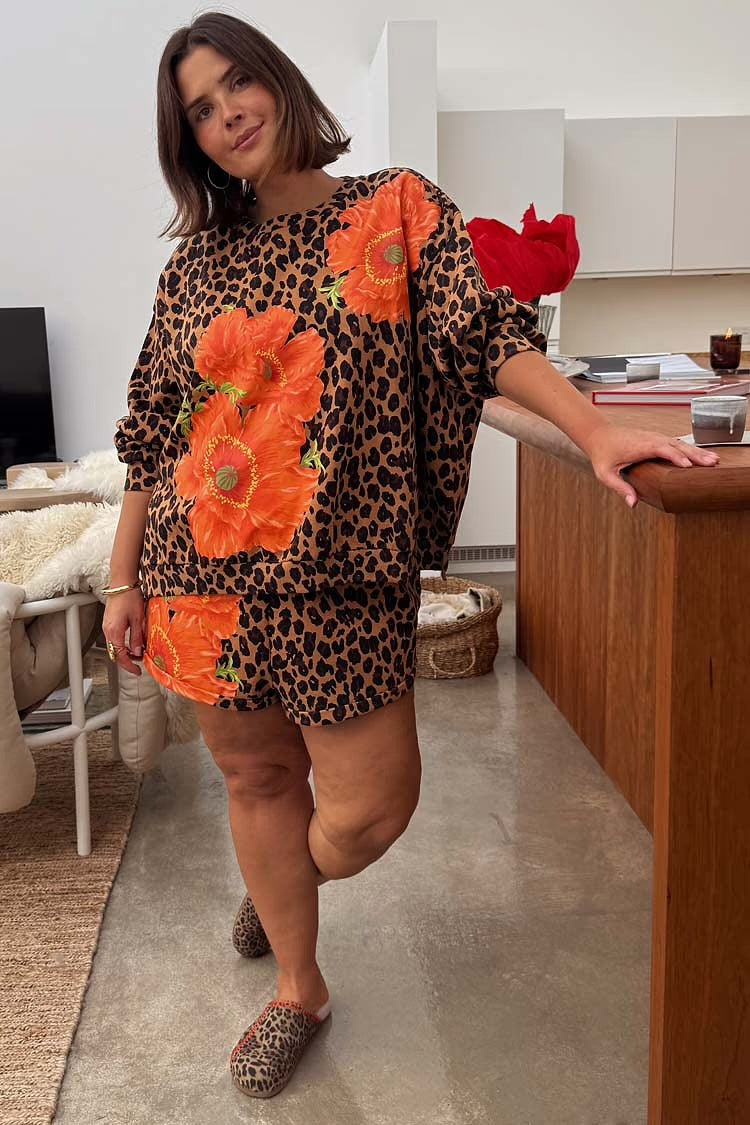 Poppy Leopard Sweatshirt