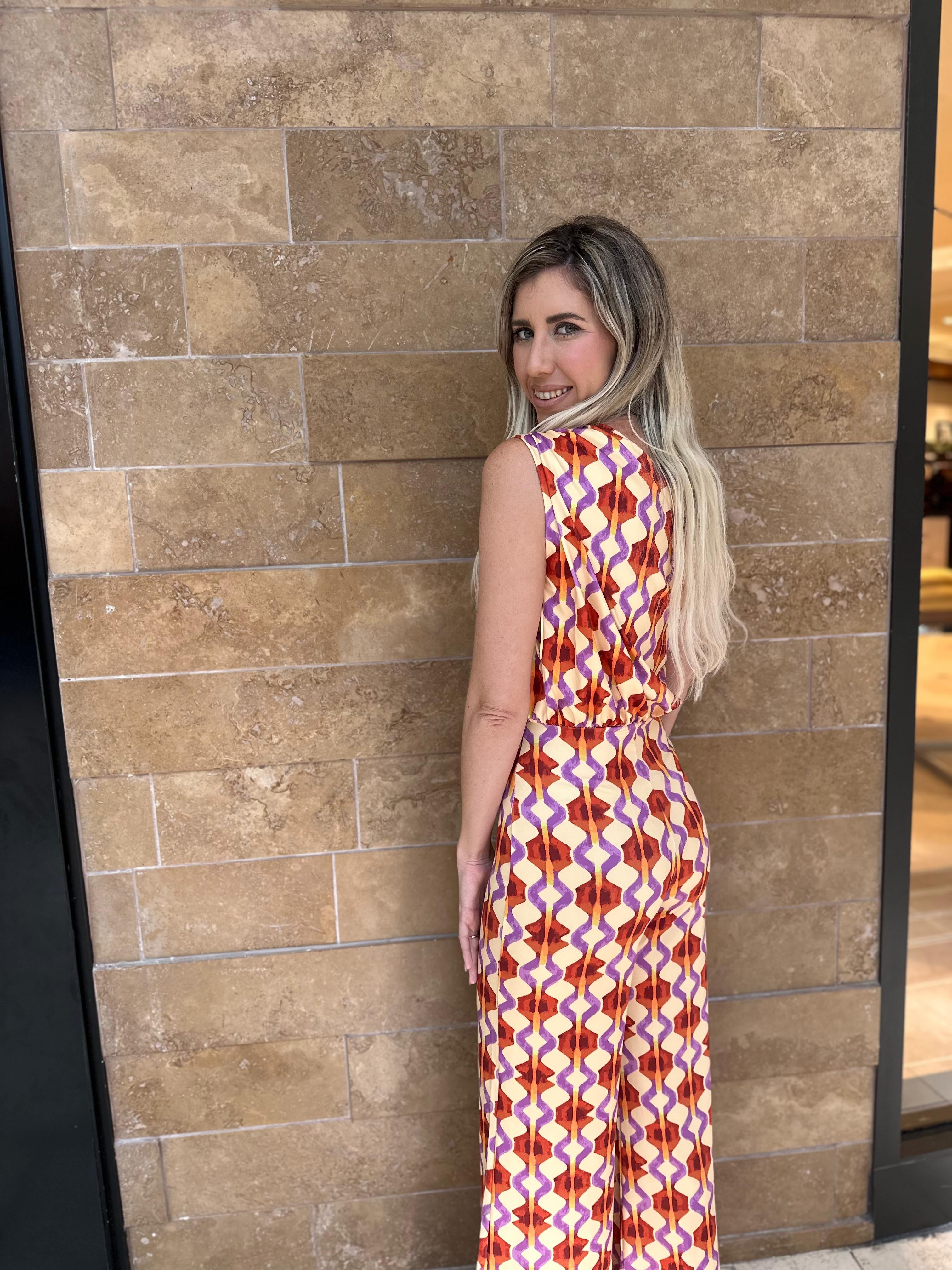 Brooch One Shoulder Jumpsuit