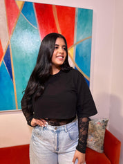 Lace Crop Top Bodysuit