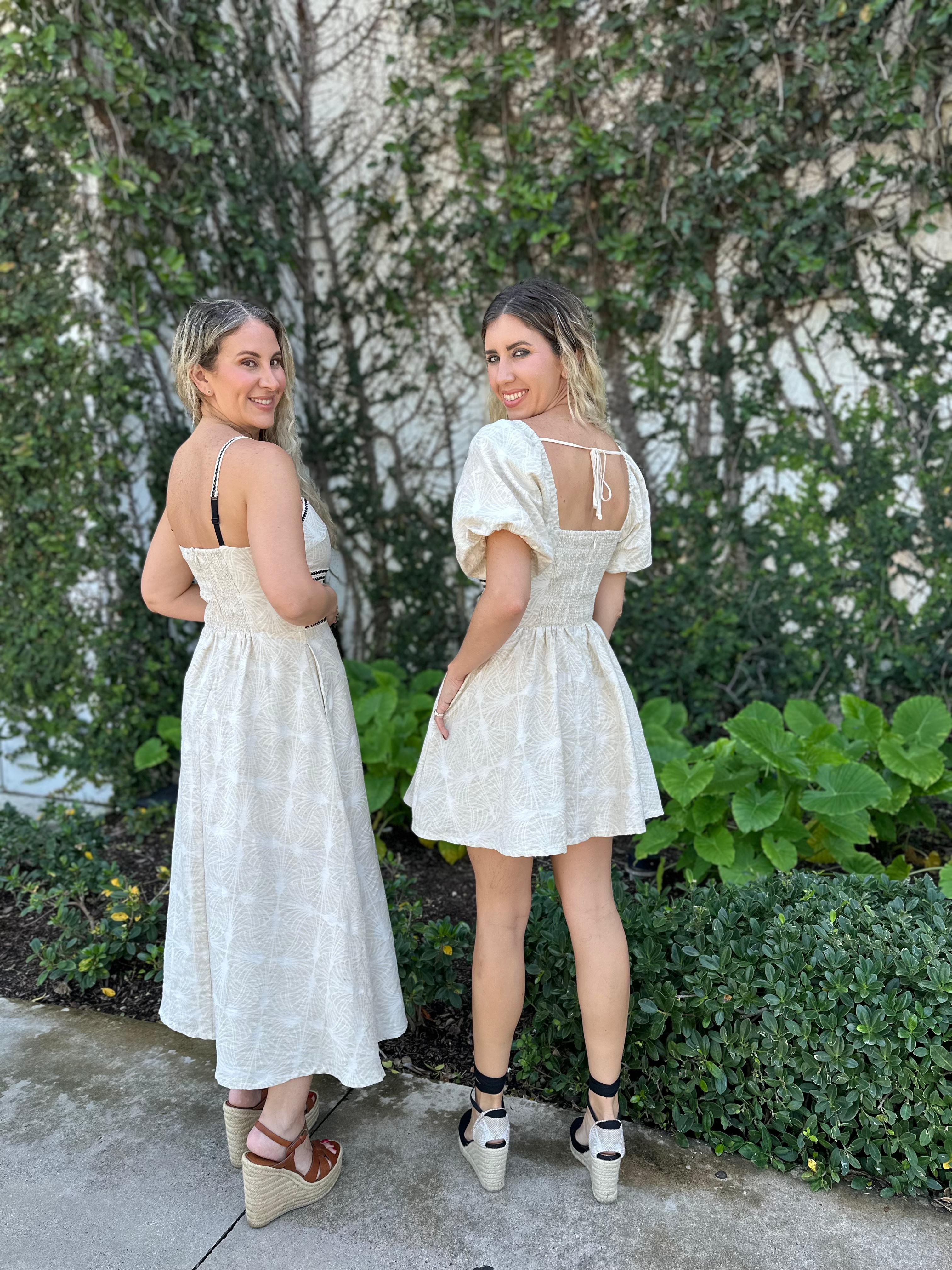 Contrast Trim Twill Long Dress