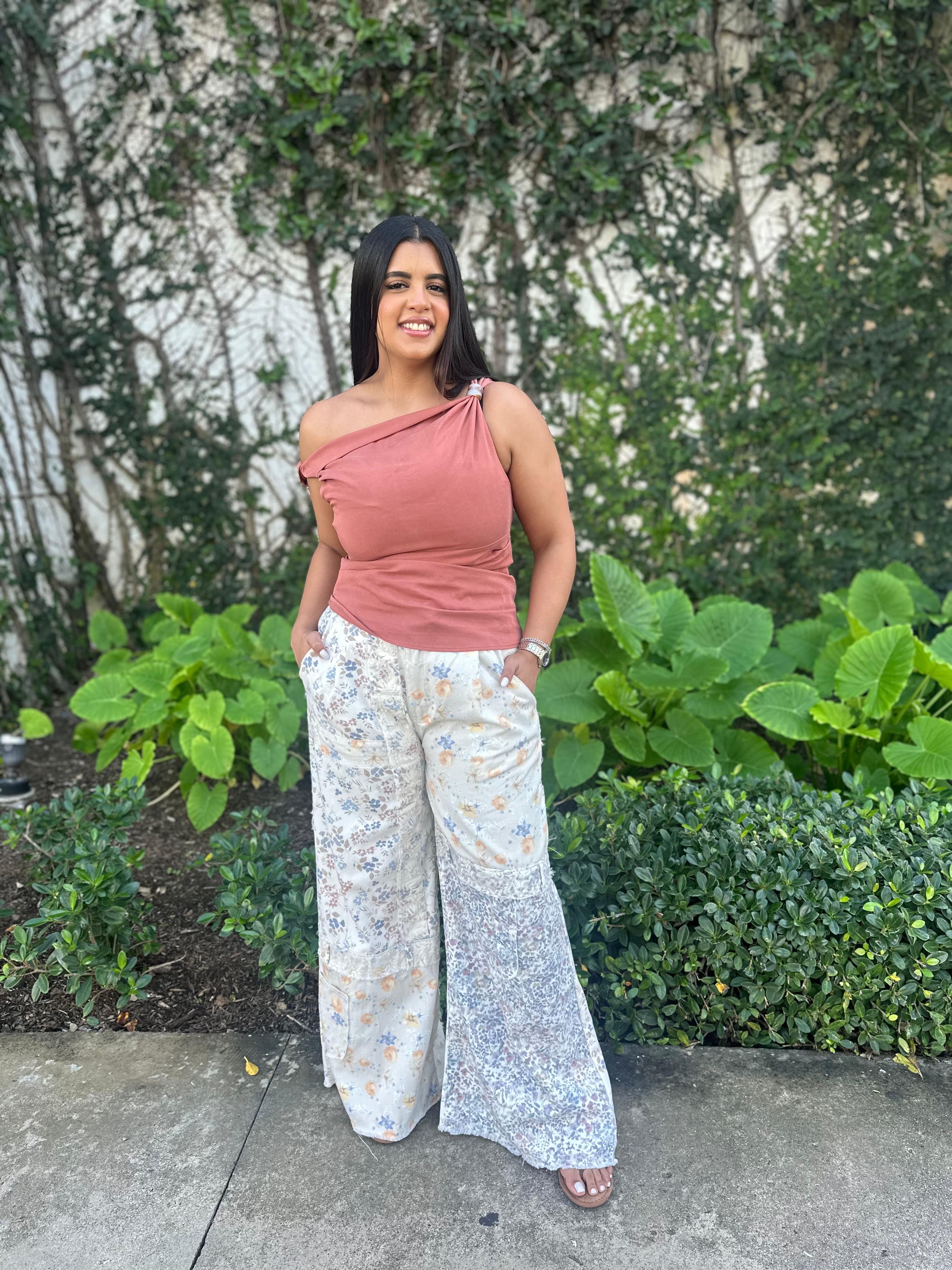 Floral Patchwork Pants