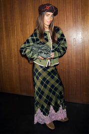 Olive Tartan Maeva Skirt
