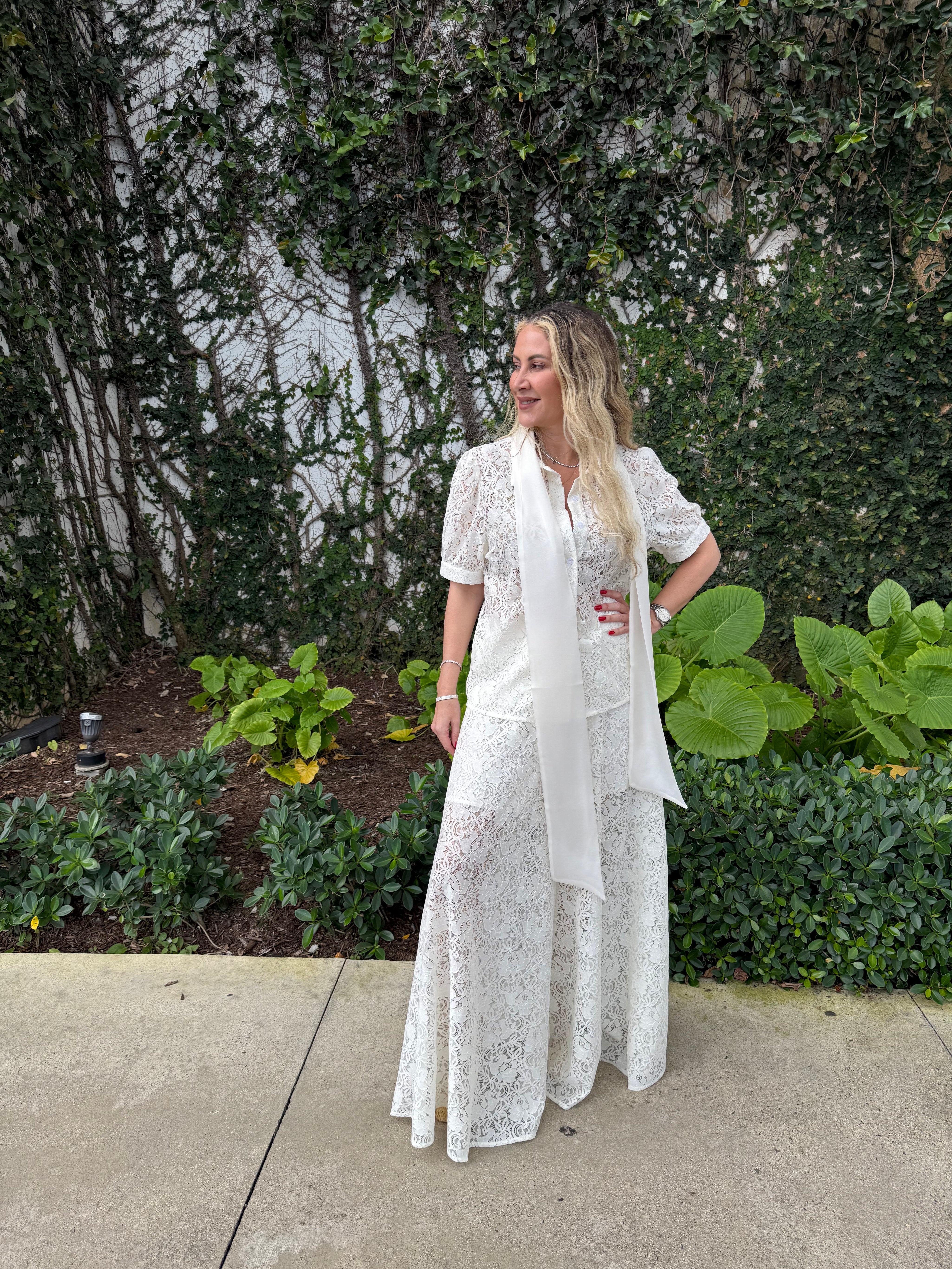 Tie Waist Crochet Top & Pant