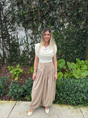 Knitted Mesh Drape Bodysuit