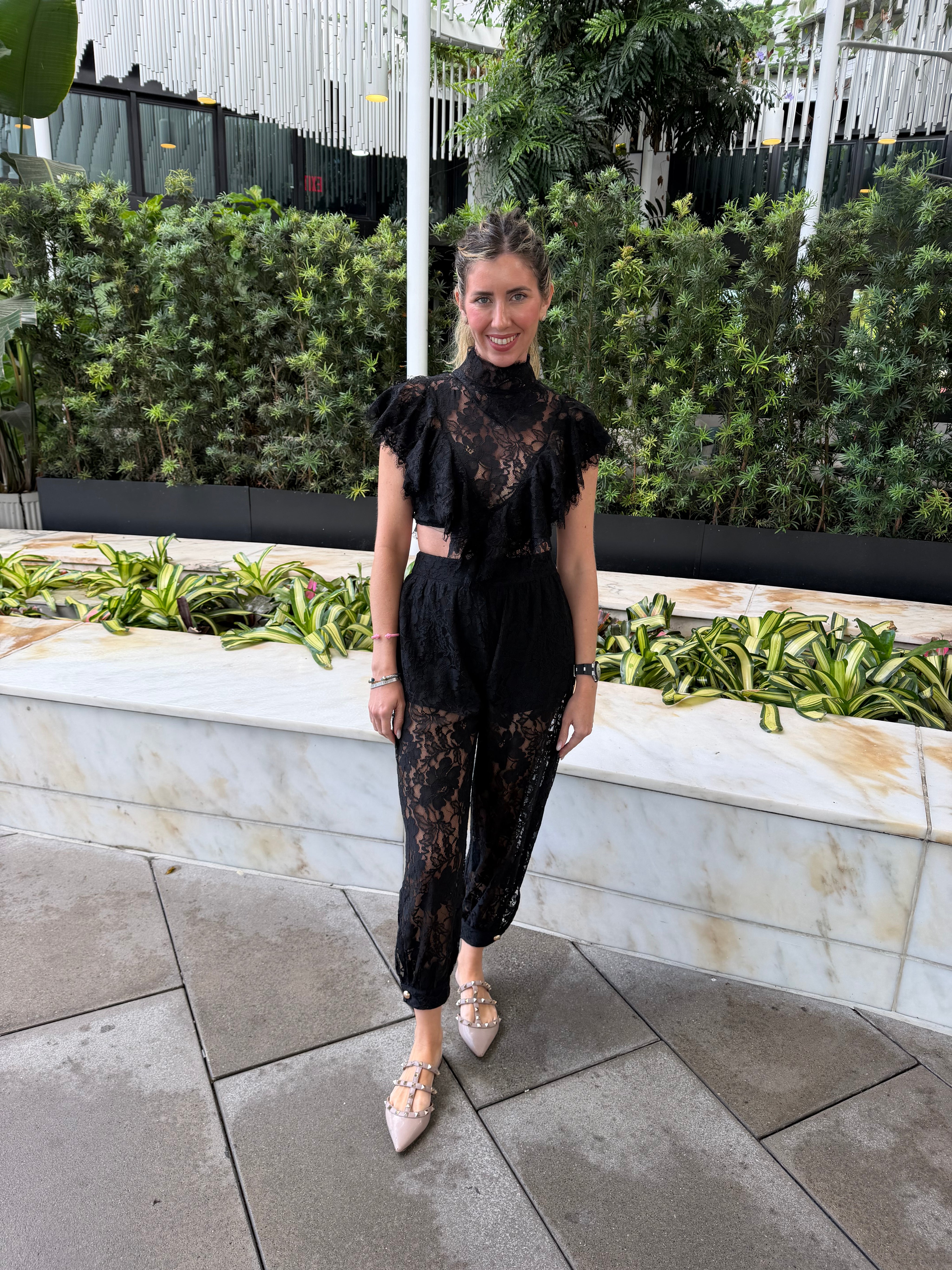Lace Palazzo Pant Set