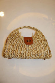 Turn Lock Metallic Handbag