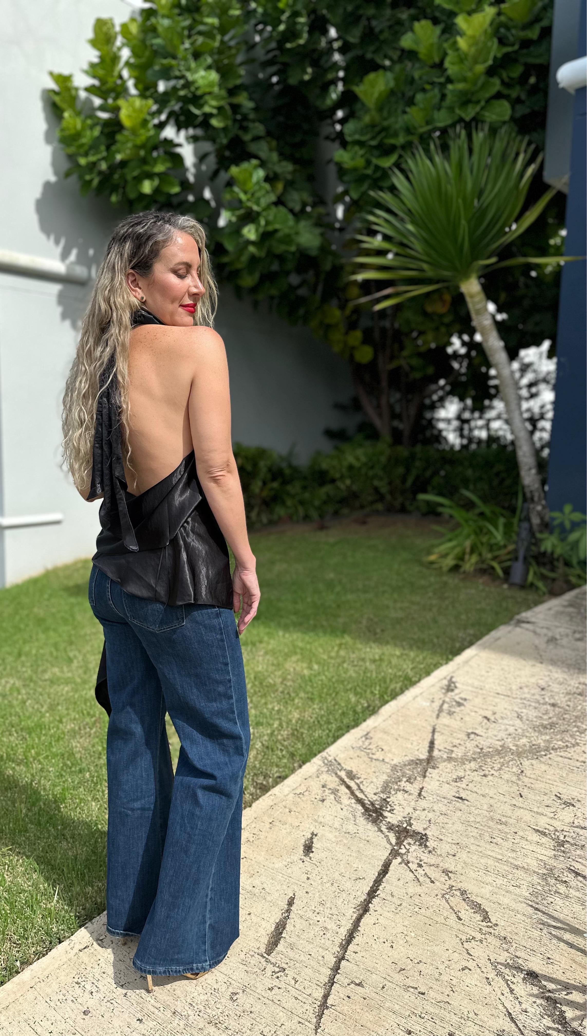 Halter Uneven Tunic Top