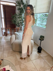 Crochet Fringed Top & Skirt Set