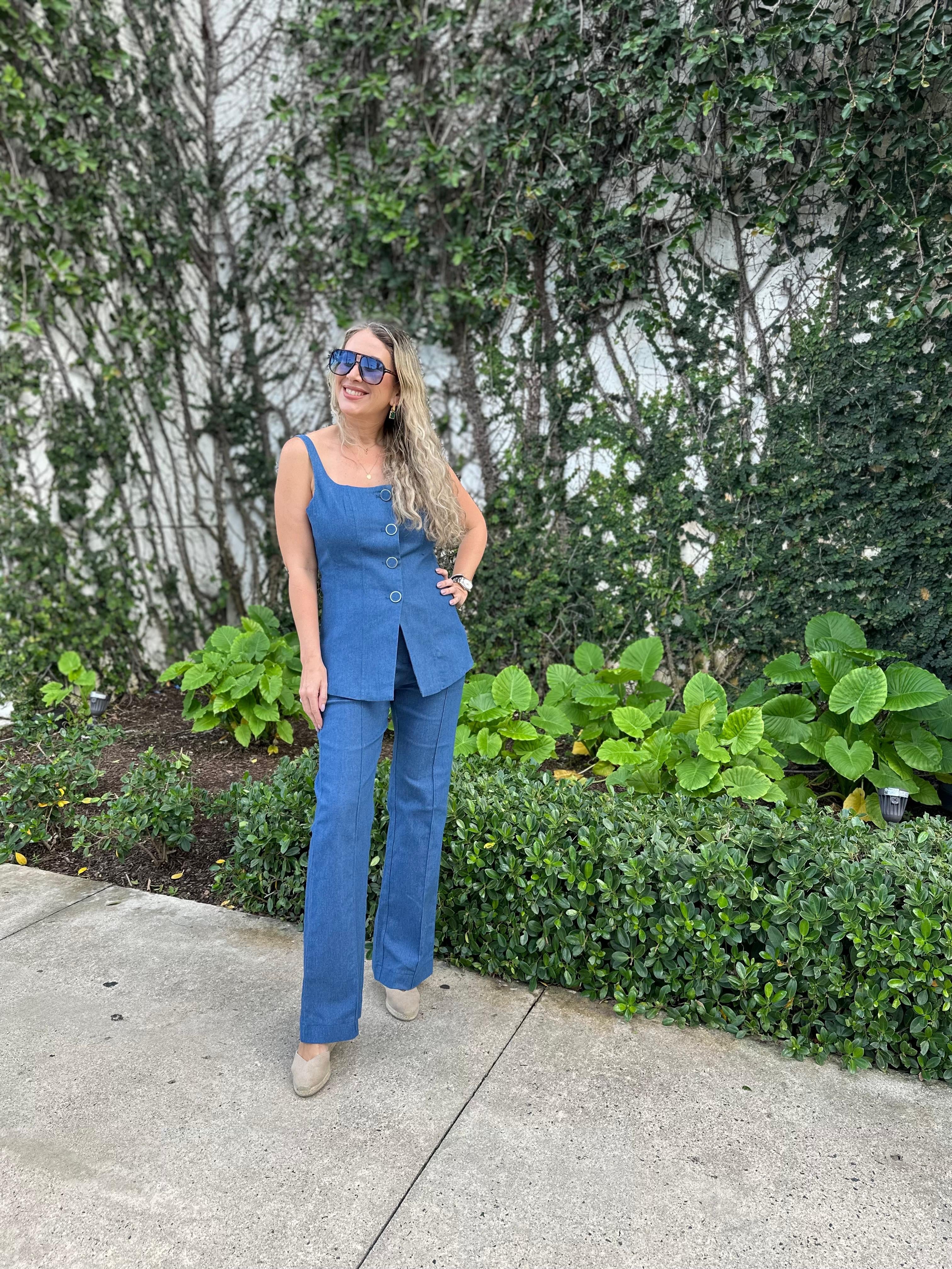 Denim Vest & Pant Set