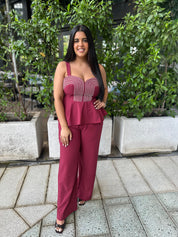 Braid Top & Suiting Pants Set