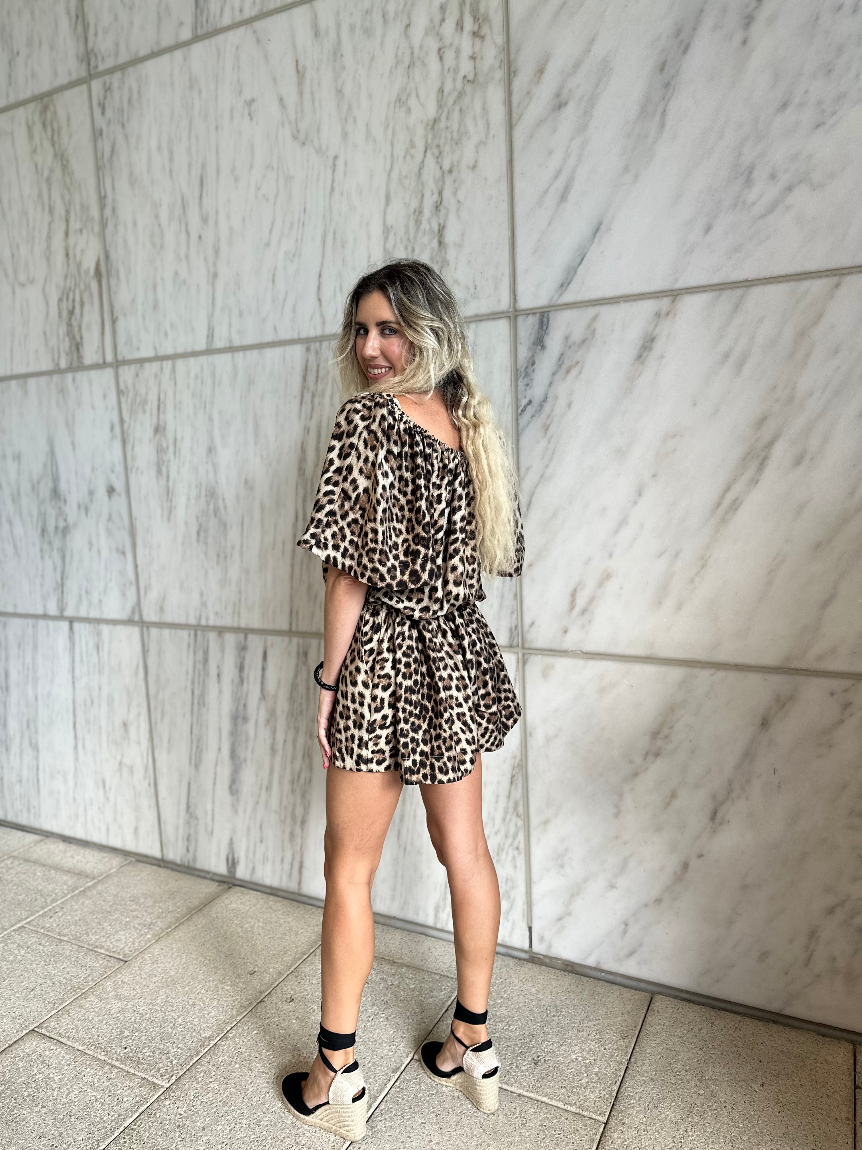 Leopard Loose Fit Romper