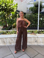 Pleat Satin Tube Top
