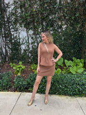 Sleeveless Ruffle Knit Top