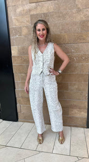 Snake Print Barrel Jeans