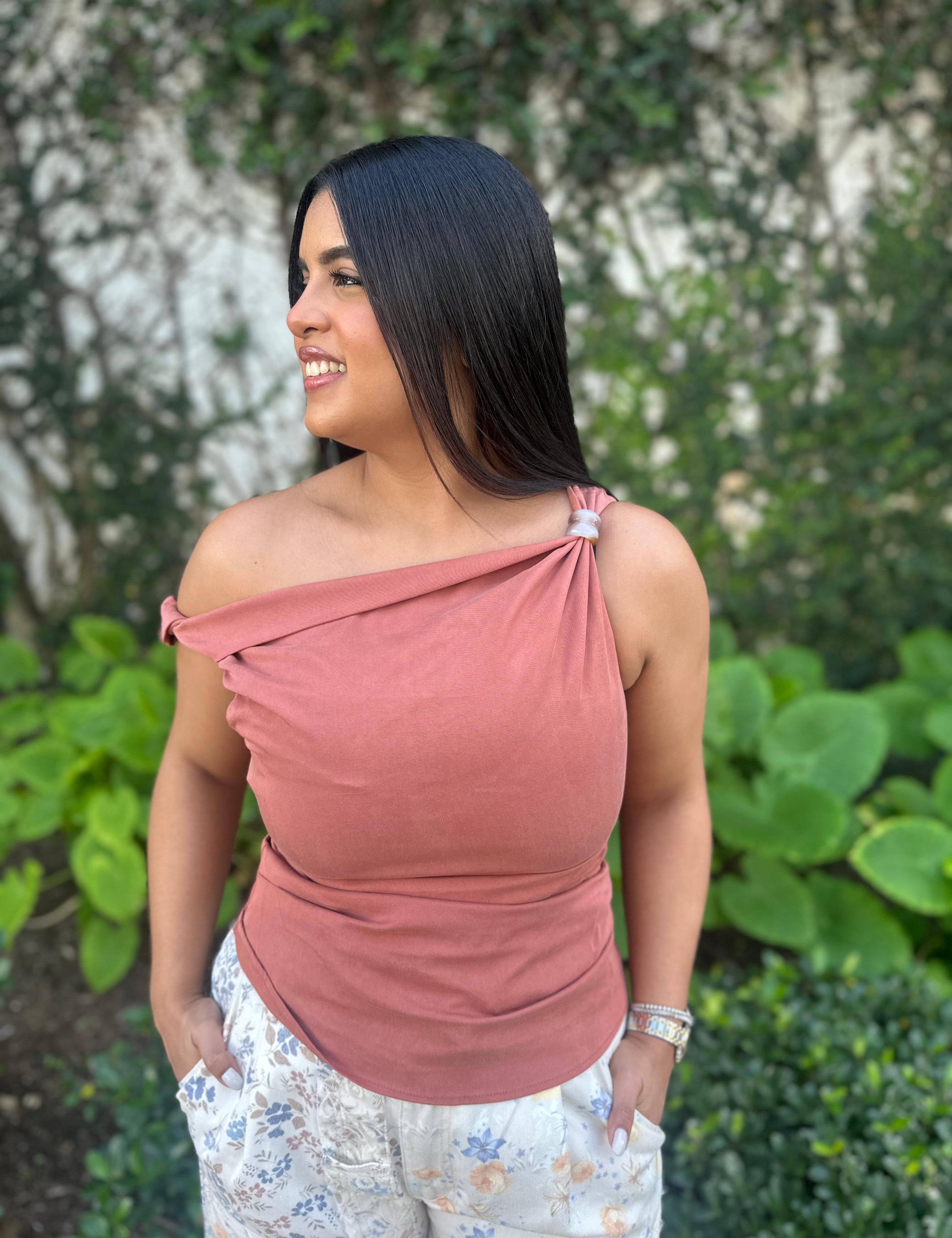 Wide Twisted Beads Top