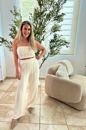 Tube Top & Pant Lace Set