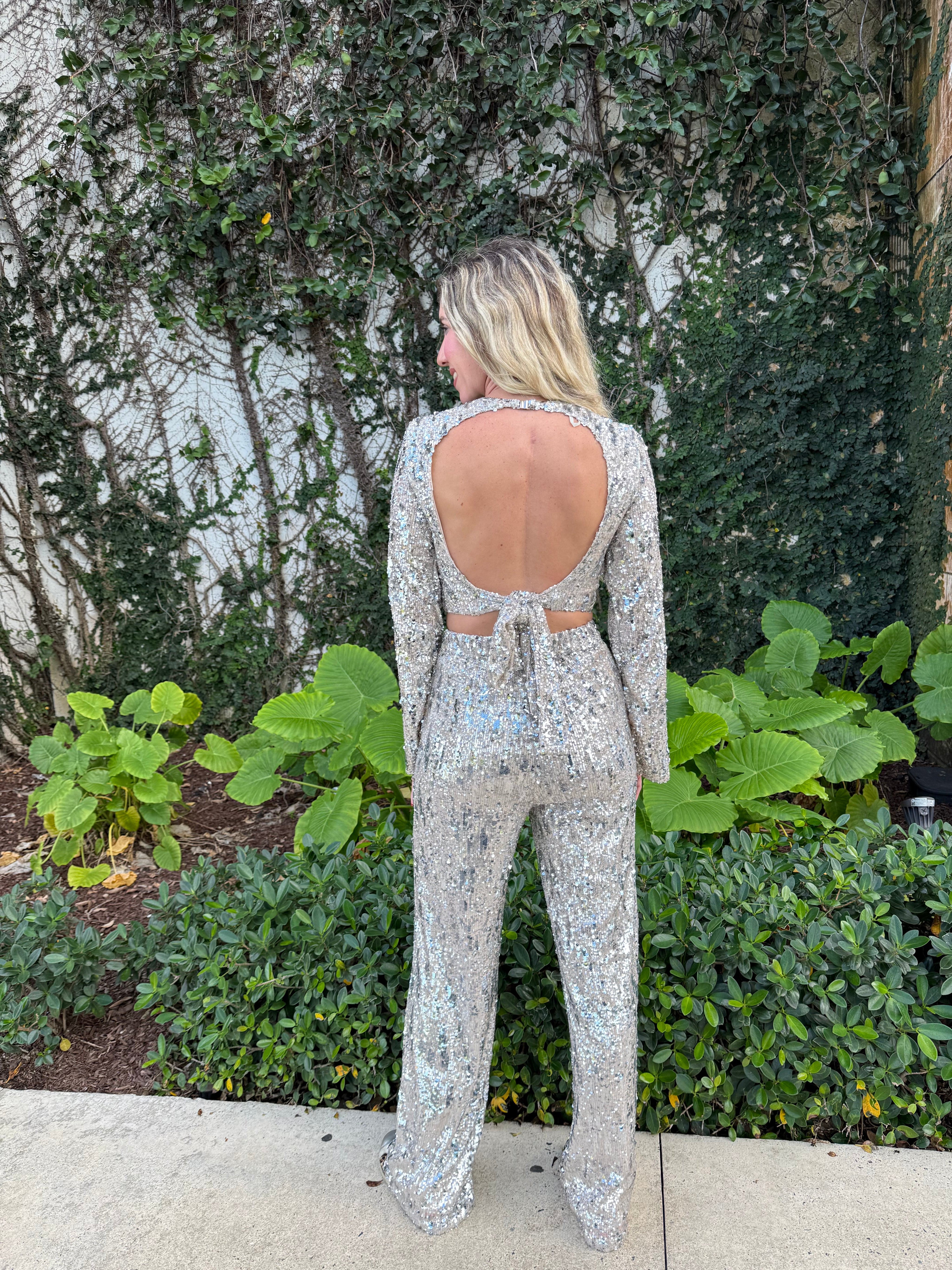 Backless Top & Trousers Set