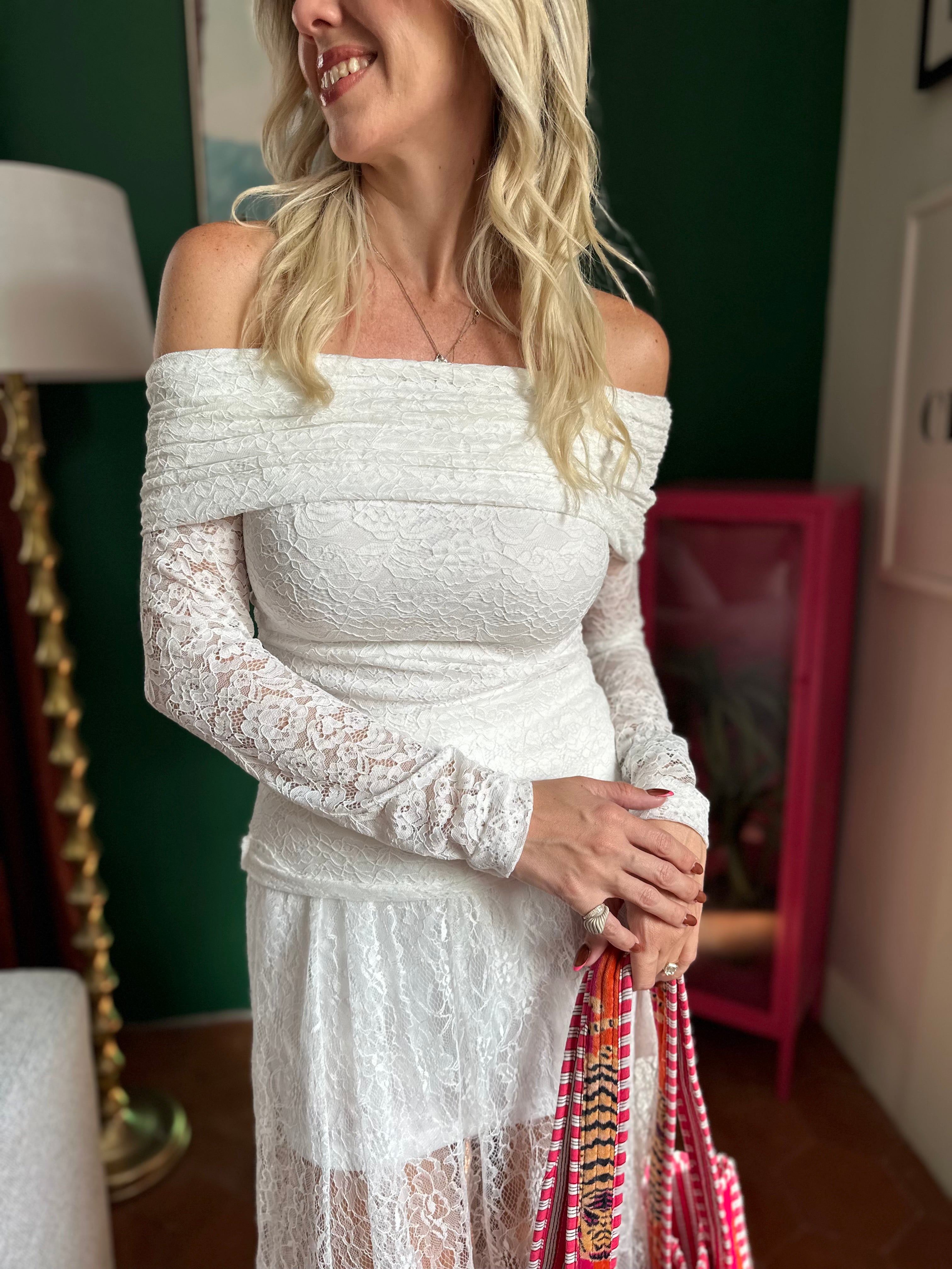 Lace Off Shoulder Top