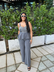 Braid Top & Suiting Pants Set