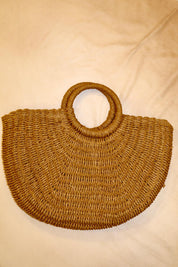 Rattan Circle Handle Handbag