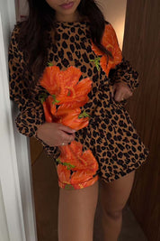 Poppy Leopard Shorts