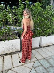 Chainlink Print Bubble Top & Pants