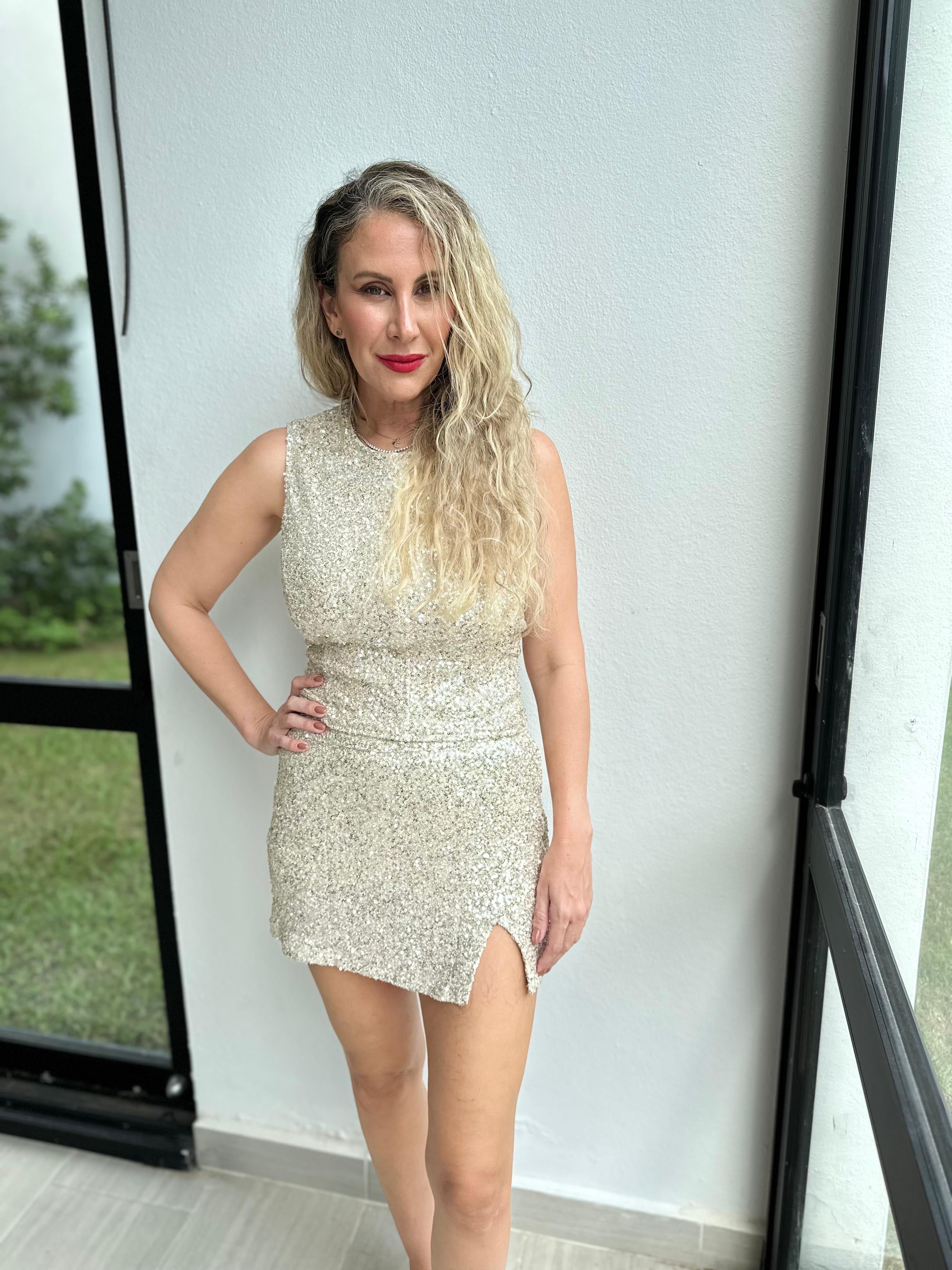 Sequin Open Back Top & Skort