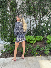 Long Slv Top & Mini Skirt Set