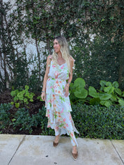 Flower Strap Cami & Ruffle Skirt