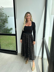 Gold Stars Tulle Skirt