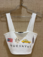 Graphic Crop Tank Top
