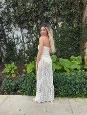 Crochet Flower Bodysuit & Skirt