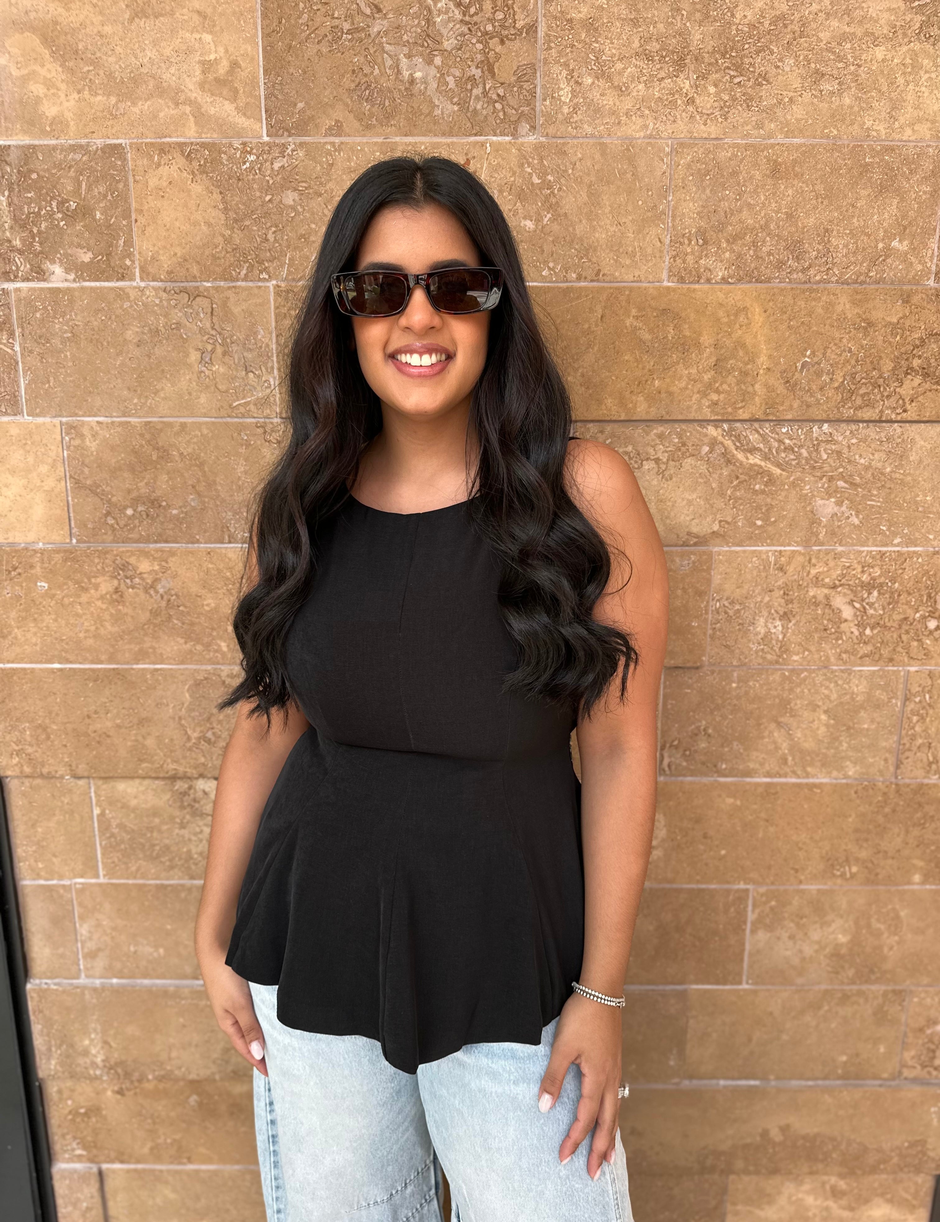 Peplum Bow Top