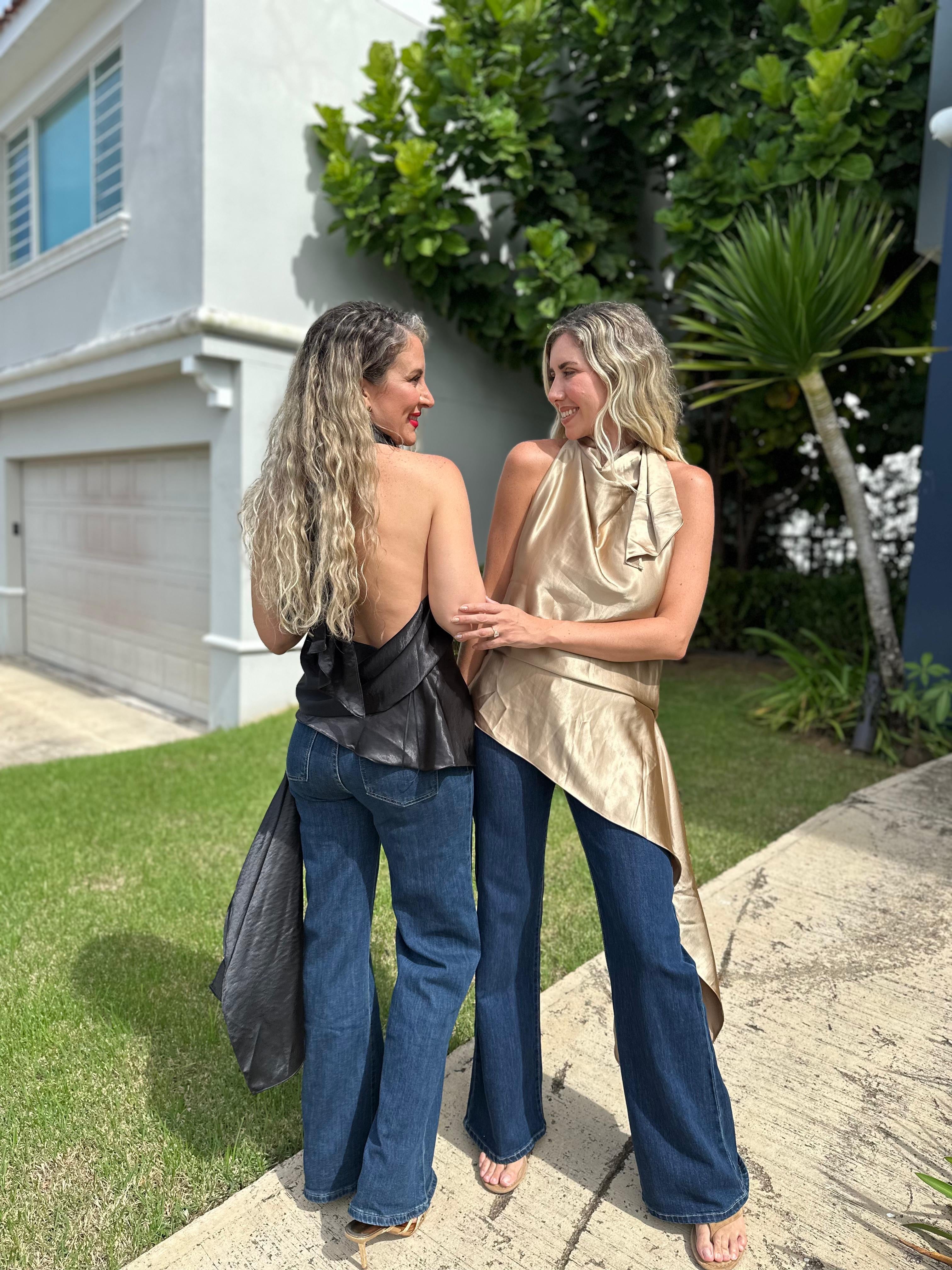 Halter Uneven Tunic Top