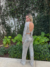 Backless Top & Trousers Set